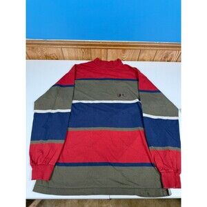 Boston Traders Polo Shirt Mens  L Striped Long Sleeve multi color
